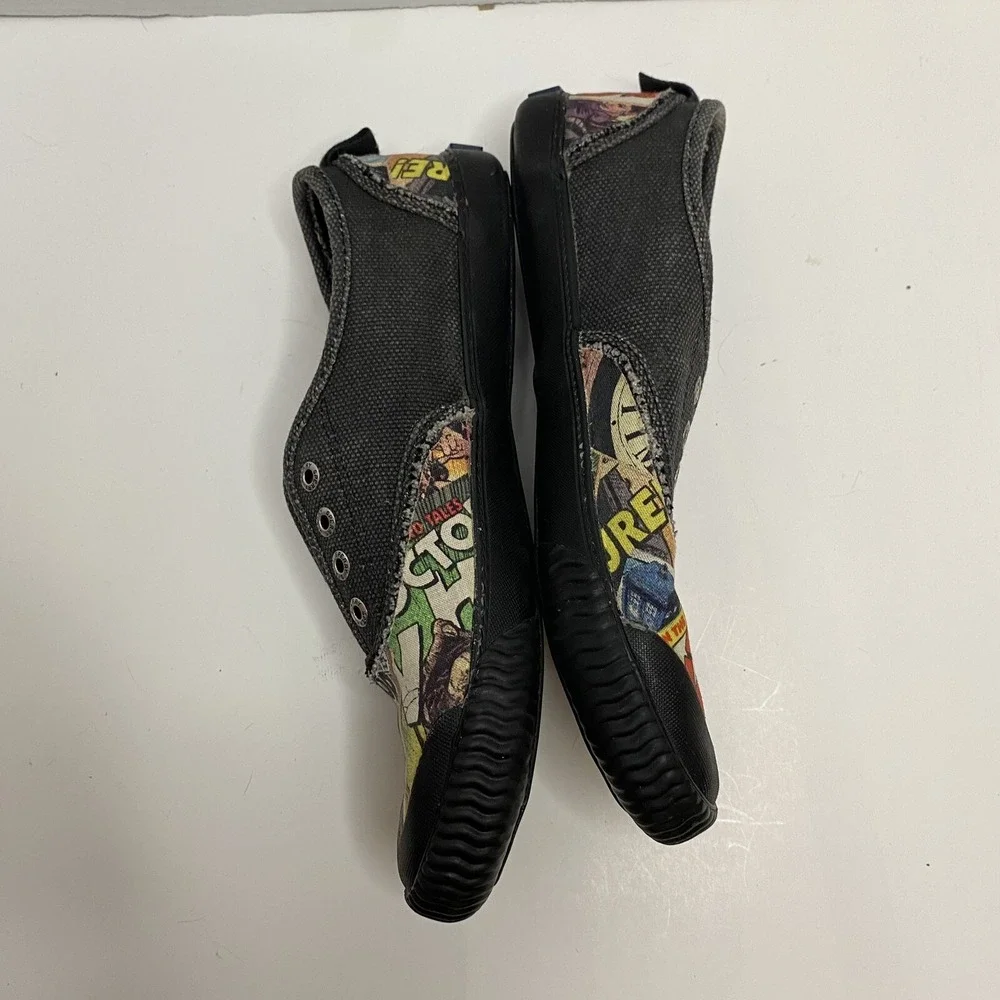 Paul Sperry‎ Doctor Who Comic Canvas Slip On Sneakers Black STS99303 Womens 6.5